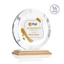 Gibralter Full Color Bamboo/White Circle Wood Award