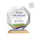 Bradford Full Color Bamboo/Black Polygon Wood Award