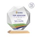 Bradford Full Color Bamboo/White Polygon Wood Award