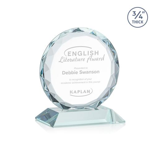 Awards and Trophies - Crystal Awards - Centura Clear Circle Crystal Award