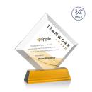 Belaire Full Color Amber on Newhaven Base Diamond Crystal Award