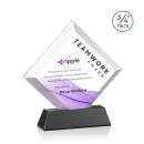 Belaire Full Color Black on Newhaven Base Diamond Crystal Award