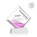 Belaire Full Color White on Newhaven Base Diamond Crystal Award