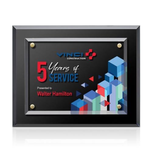 Awards and Trophies - Plaque Awards - Lexicon Full Color Plaque - Gold