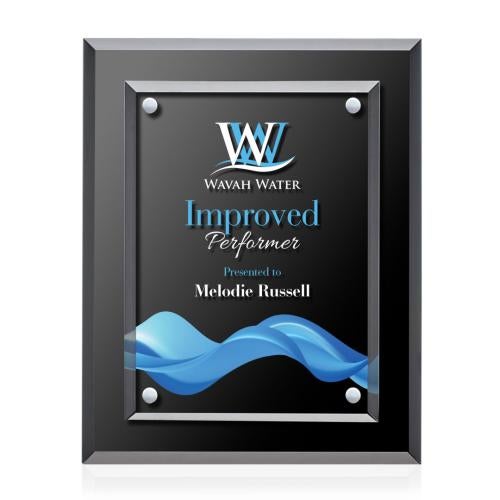 Awards and Trophies - Plaque Awards - Lexicon Full Color Plaque - Silver