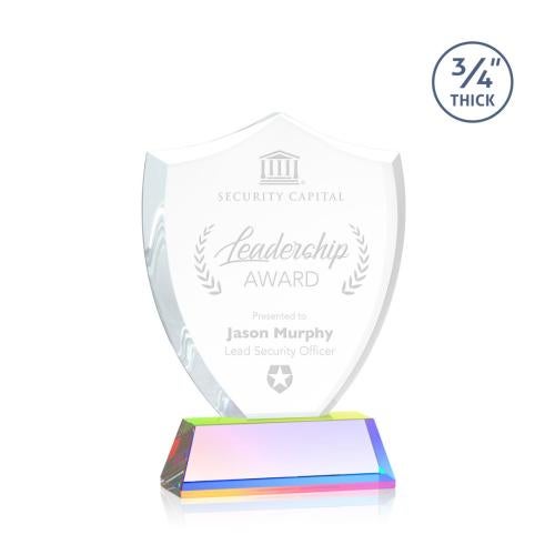 Awards and Trophies - Crystal Awards - Scudo Shield Prismatic on Newhaven Unique Crystal Award
