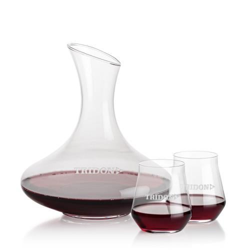 Corporate Gifts - Barware - Carafes - Innisfil Carafe & Bretton Stemless Wine