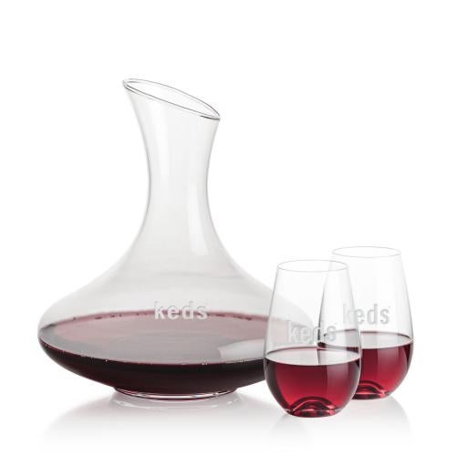 Corporate Gifts - Barware - Carafes - Innisfil Carafe & Boston Stemless Wine