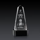 Geneva 3D Black on Base Obelisk Crystal Award