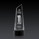 Akron Tower 3D Black on Base Peaks Crystal Award