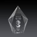 Devron 3D Clear Polygon Crystal Award