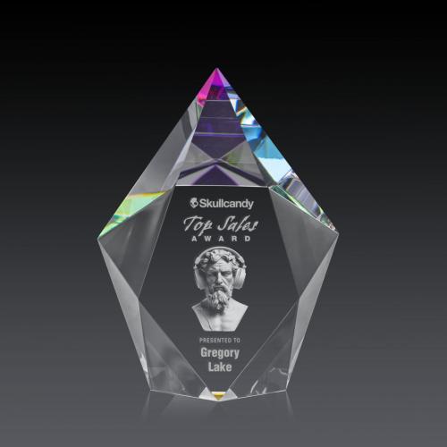 Awards and Trophies - Crystal Awards - Devron 3D Prismatic Polygon Crystal Award