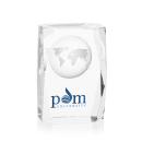 Falkirk Globe Full Color Rectangle Crystal Award