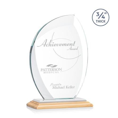 Awards and Trophies - Crystal Awards - Wichita Bamboo/White Flame Wood Award