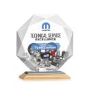 Kitchener Full Color Bamboo/Black Polygon Wood Award