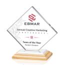 Wellington Full Color Bamboo/White Diamond Wood Award