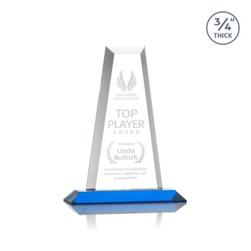 Awards and Trophies - Crystal Awards - Imperial Tower Sky Blue Towers Crystal Award