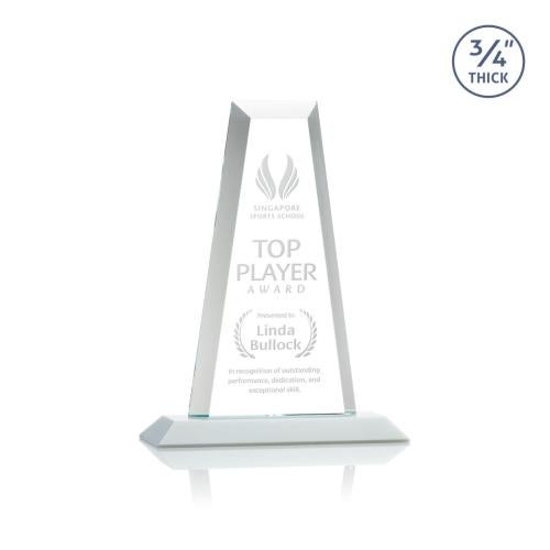 Awards and Trophies - Crystal Awards - Imperial Tower White  Towers Crystal Award
