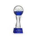 Tranquility Blue on Grafton Base Globe Glass Award