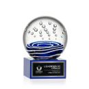 Tranquility Blue on Hancock Base Globe Glass Award