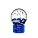 Tranquility Blue on Marvel Base Globe Glass Award