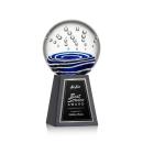 Tranquility Globe on Tall Marble Base Glass Award