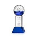 Tranquility Blue on Stowe Base Globe Glass Award