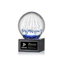 Starburst Globe on Square Marble Base Glass Award