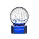 Starburst Blue on Paragon Base Globe Glass Award