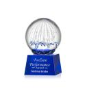 Starburst Blue on Robson Base Globe Glass Award