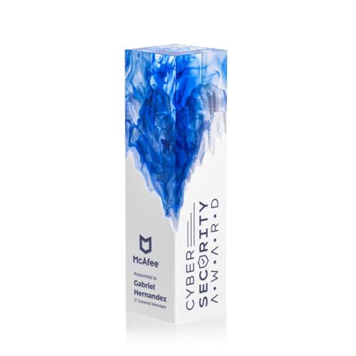 Awards and Trophies - Acrylic Awards - Brandino Blue Towers Acrylic Award