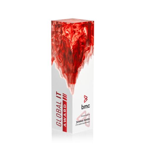 Awards and Trophies - Acrylic Awards - Brandino Full Color Red Towers Acrylic Award