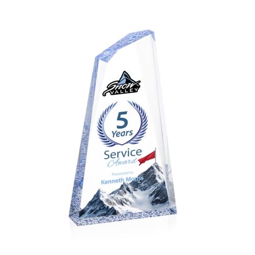 Awards and Trophies - Acrylic Awards - Cozumel Full Color Blue Peaks Acrylic Award