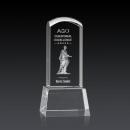 Silkwood 3D Clear on Base Towers Crystal Award