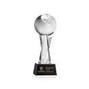 Globe Black on Grafton Base Globe Crystal Award