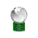 Globe Green on Marvel Base Globe Crystal Award