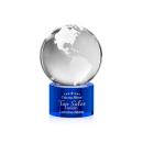 Globe Blue on Marvel Base Globe Crystal Award