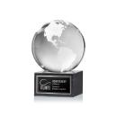 Globe Globe on Square Marble Base Crystal Award