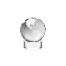 Globe Clear on Stanrich Base Globe Crystal Award