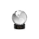 Globe Black on Stanrich Base Globe Crystal Award