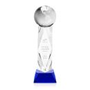 Globe Blue on Toscana Base Globe Crystal Award