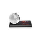 Globe Full Color Black on Rectangle Base Globe Crystal Award