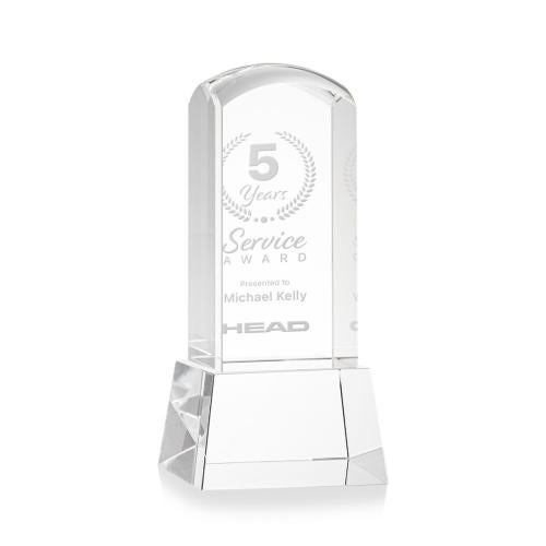 Awards and Trophies - Crystal Awards - Silkwood Clear on Base Towers Crystal Award