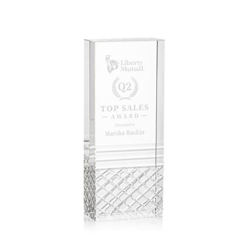 Awards and Trophies - Crystal Awards - Hilldale Rectangle Crystal Award