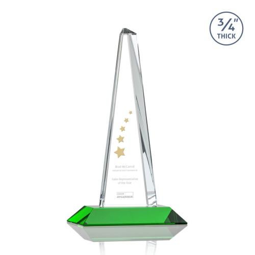 Awards and Trophies - Crystal Awards - Majestic Tower Green  Towers Crystal Award