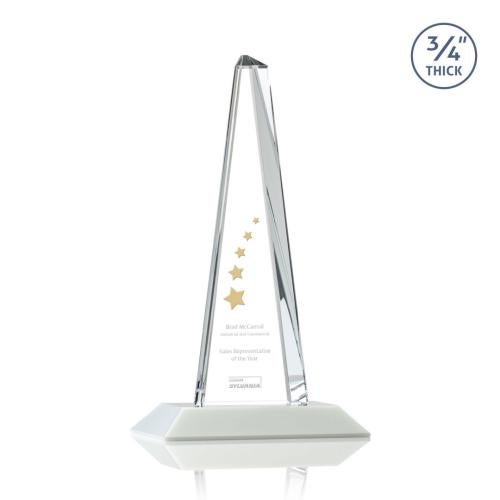 Awards and Trophies - Crystal Awards - Majestic Tower White Towers Crystal Award