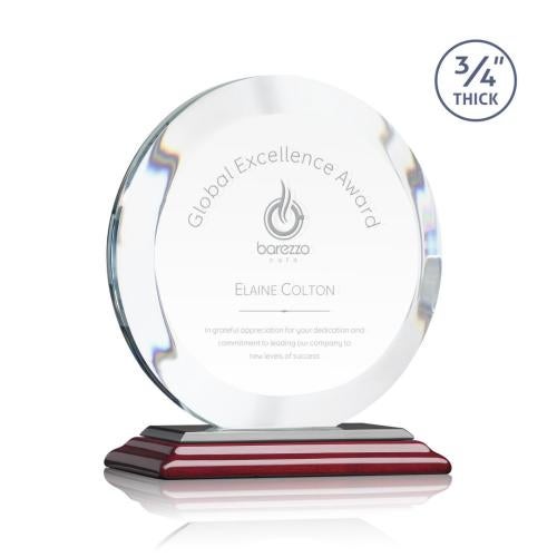 Awards and Trophies - Crystal Awards - Gibralter Rosewood Circle Crystal Award