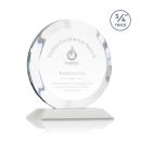 Gibralter White Circle Crystal Award