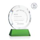 Gibralter Green on Newhaven Base Circle Crystal Award