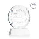 Gibralter White on Newhaven Base Circle Crystal Award